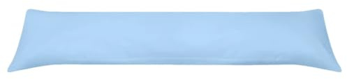 Cuscino per dormire sul fianco, 40 x 145 cm, blu, con rivestimento in microfibra e imbottitura in cotone PP, cuscino ergonomico per testa, collo e corpo, lavabile, traspirante, ideale per chi dorme