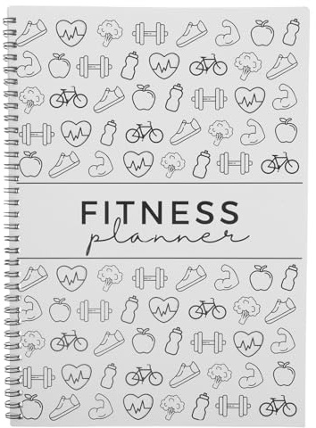 SWOOMEY Fitness Planner Journal med Spiralbindning Träningsdagbok för Kvinnor Kaloriräknare och Kroppsmåttslogg för Gym Hemmaträning Uppföljning av Träningsframsteg