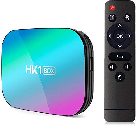 Xilibod Android 9.0 TV-box 4 GB RAM/32 GB ROM, S905X3 Quad Core 64bit Cortex-A55, GPU G31?M MP2,H.265 avkodning 2,4 G/5G dual-band WiFi LAN 1000 RJ-45 smart TV-box - modellnr. : HK1 låda 4 GB 32 GB