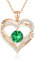 CDE Necklaces for Women Birthstone Pendant, Sterling Silver Love Heart Rose Gold Jewellery Gifts for Mum Her Wife Girlfriend Anniversary Birthday Mothers Day (925 Sterling Silver, Rose Gold-05-May)