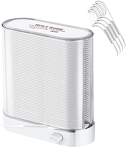Holy Rose Dental Floss Picks Dispenser,Adults for Clean Teeth Floss Sticks Toothpick,Automatic Pop-Up Organiser Case with Flossers 88 Count,Flosser Holder Container is Perfect Tool for Tooth Care.