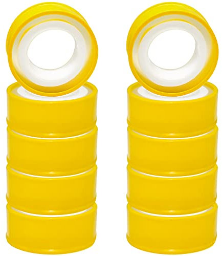 QIQN PTFE Thread Seal Tape 10 Rolls Gas Thread Sealing Tape for Gases & Liquids Plumbing Joint Gas Water Leak Water Pipe Thread 15mm x 0.1mm x 15m