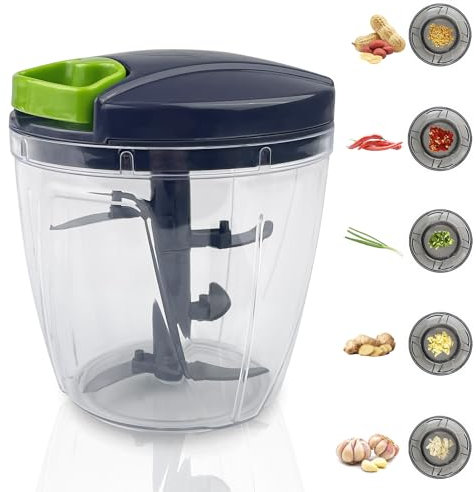 Dunkwckore 900 ml - Coupe-légumes manuel - Hachoir à oignons - Hachoir multifonction avec cordon de serrage - Hachoir à oignons - Coupe-légumes - Onion - Coupe-oignons