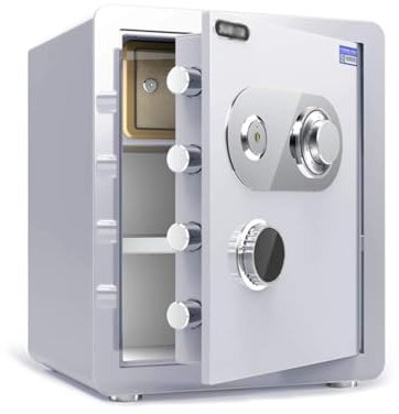 YQCXG Tresorschrank, Haushaltssafe, kleine Aufbewahrungsbox mit mechanischem Zahlenschloss, bohrsicherer Stahlschlossriegel, Keine Batterie erforderlich, Safebox. Wandtresore (Farbe: Sti