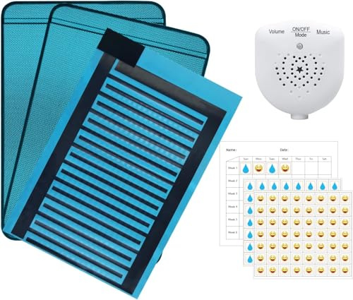 FENCY Reusable Waterproof Bedwetting Alarm Pad (60x80cm, 2pcs Pad)-Blue