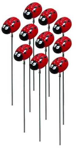 Marienkäfer-Gartenstecker-Robust Decoration Plug, Support de l'usine, Décoration du lit | Figures de jardin à long terme avec construction robuste, décorations de printemps pour la maison, le pot de f