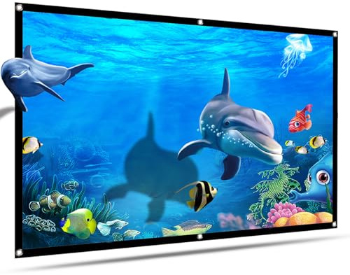 Aoresac HD Projector Screen, 16:9 Portable Thick Movie Screen with Compact Single Foldable Design, Washable for Outdoor Home Theater (70-inch)