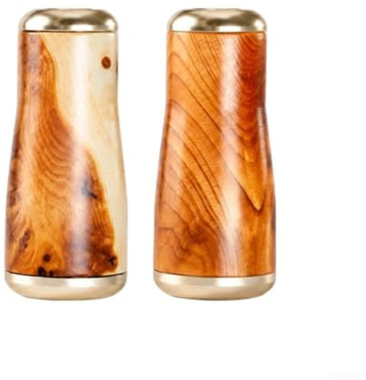 Handtag i massivt trä 4 mm för 1 500-4 000 gjutning – för premium trägrepp med metallkant för smidig återhämtning och komfort (Thuja 2 st)