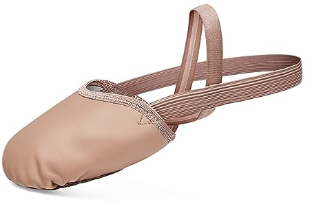 Stelle Leather Half Soles Dance Shoes Womens Lyrical Pirouette Turners Dance Shoes for Turning (Girls/Boys/Men/Adult) (Tan, 6/7)