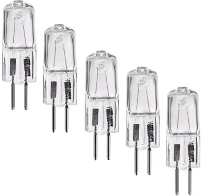 LEDLOCLB 5pcs GY6.35 Halogen Bulbs AC DC 12V/24V 2800K 35W 50W 70W 100W for Lamps Replacement Parts,2800K -12V,35W