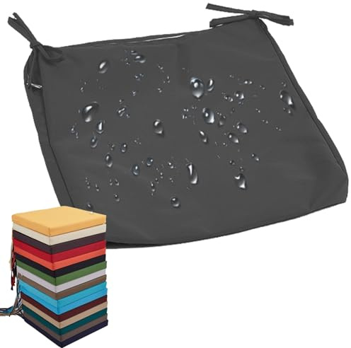 uyeoco Housse de Coussin Exterieur 60x60/45x45/50x50cm Impermeable pour Salon De Jardin Housse de Coussin de Siège pour Canapés, Chaises, Terrasses et Jardins(1,45x45x5CM)