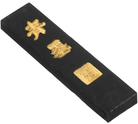 PATIKIL Chinese Calligraphy Ink Stick 4 Inch 50g, Handmade Oil Ink Stick Block for Traditional Calligraphy Practice Painting Drawing Supplies, Black