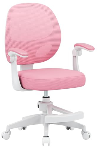 MARK ADLER Junior 3.1 ergonomischer Schreibtischstuhl Kinder & Jugendstuhl - Mit Fußstütze - Höhenverstellbar - Für gesundes Sitzen - Mitwachsend 90–170 cm - Klappbare Armlehnen 0–90° - Rosa