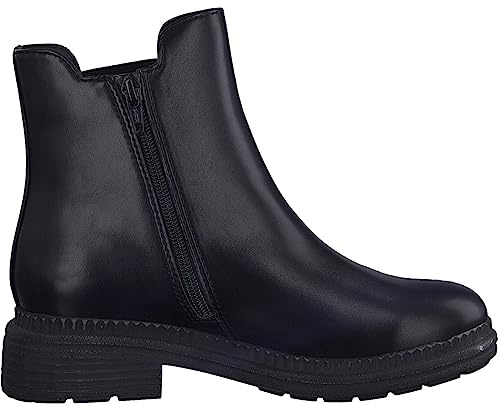 Jana Damen Chelsea Boots Winter mit Reißverschluss Weite H Mehrweite, Schwarz (Black), 38 EU