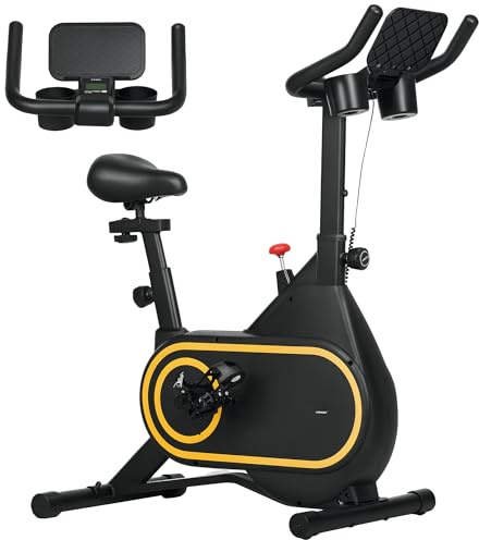 SPORTNOW Exercise Bike, Magnetic Indoor Cycling Bike, 264lbs Weight Capacity Stationary Bike, with Silent Flywheel, LCD Display, Bottle/Tablet Holder, Comfortable Seat, for Home Cardio Workout