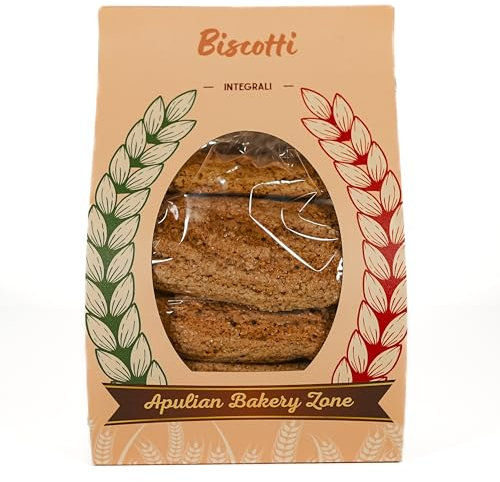Biscotti Artigianali integrali Lunghi Ideali per una Buona e Sana Colazione ma Anche per uno Snack Dolce Veloce e Gustoso fatti a mano (400 GR)