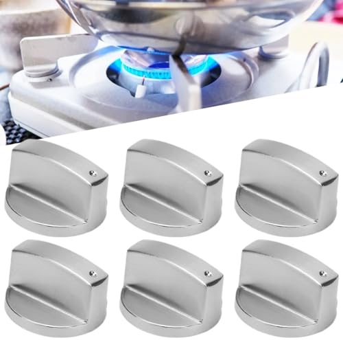 6 Pezzi Manopole Forni, 6mm Manopole Piano Cottura, Pomelli Cucina, Gas Stufe Controllo Manopole, Manopole Cucina Gas Universali, Pomelli per Fornelli a Gas, per Forno a Gas Piano Cottura Stufa Gas