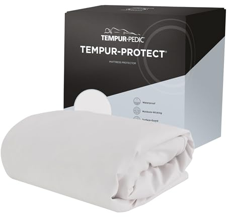 Tempur-Pedic Protect Waterproof Mattress Protector, California King, White