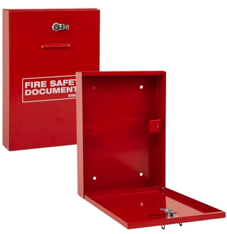Firechief DHS2 - Soporte para documentos con cierre, color rojo
