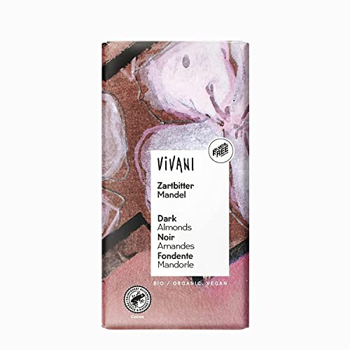 Vivani Organic Dark Chocolate with Almonds, 100g