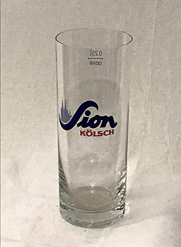 Sion Kölsch 0,25l Glas/Bierglas/Gläser/Kölschglas/Bier/Pils/Stangenglas/Kölsch Glas/Stange/Gastro/Bar/Deko/Geschenk/Sammlerglas