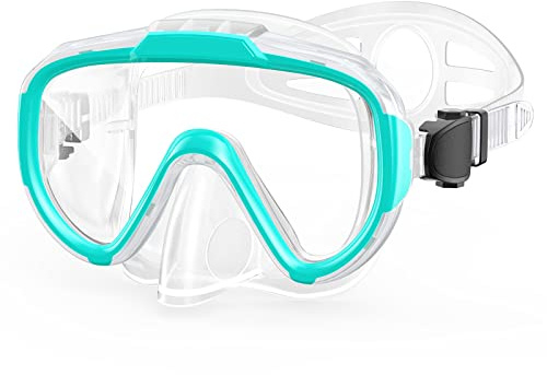 Norabidea Swim Goggles Adult Kids, Anti Fog Swimming Goggles with Nose Cover ,No Leaking Clear Snorkel Dive Mask 180 Wide View Men Women Youth Boys Girls