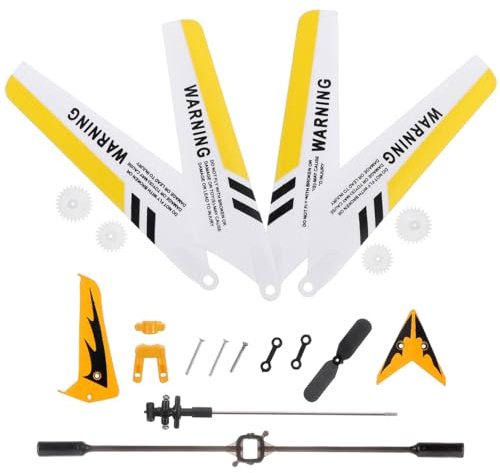 Totority Replacement Parts, S107 /S107G RC Helicopter Full Set Spare Parts, Yellow ABS Plastic & Alloy, for RC Helicopter Enthusiasts