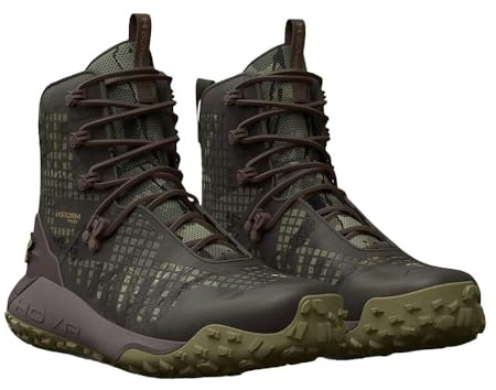 Under Armour Whitetail HOVR Dawn 2.0 Waterproof Boots, UA Forest Camo, High-Traction, Breathable, Size 10.5 (3025573-901002)