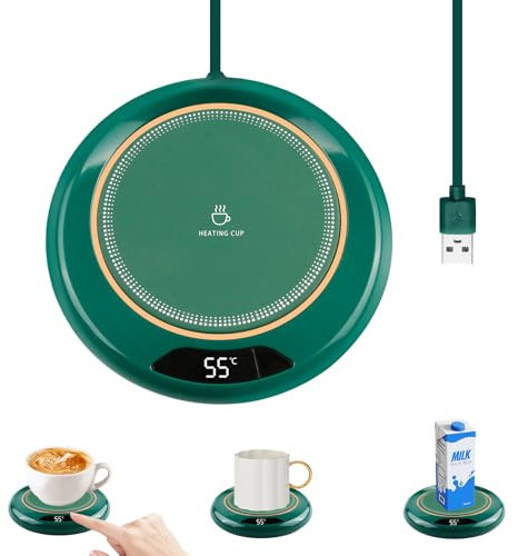 Novstuf Coffee Mug Warmer, USB Coffee Warmer with 3 Temperature Setting(45-75℃) Smart Touch Cup Warmer for Desk Electric Beverage Mug Warmer 8H Auto Shut Off for Tea Milk Candle Warmer Office Home
