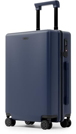 PASTELS® Cabin Suitcase – 100% Polycarbonate Carry On Luggage | 55x37x20 | Lightweight Hard Shell with 4 Spinner Wheels & TSA Locks | Fits Ryanair, EasyJet, Jet2 (Pacific Blue, Cabin - 55 x 37 x 20cm)