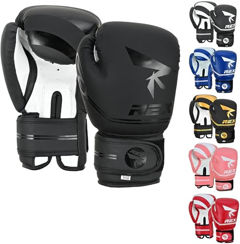 Kids Boxing Gloves for Children Boys Girls Junior Youth Toddler Training Boxing Gloves for Punching Bag Kickboxing Muay Thai (Black, 8oz)