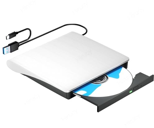Unità ottica DVD-RW esterna for laptop, desktop, lettori CD, masterizzatori compatibili con Windows 11, 10, Mac OS