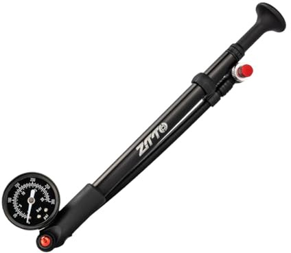 Zanthicia High Pressure Shock Pump Bike Shock Pump Essential Maintenance Tool For All Mountain Bike Owners Front Fork Features Visual Pressure Gauge And Portable Button Type Deflation Valve
