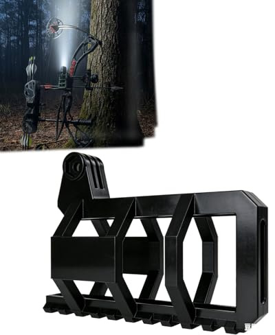 TruviaCore Mount Compatible with GoPro to Compound Bow Stabilizer, Bottom Rail can Hold a Flashlight, Laser Pointer, or Other Camera (Black)