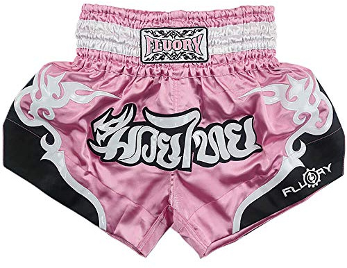 FLUORY Muay Thai Kampf-Shorts, MMA-Shorts, Kleidung, Training, Käfigkampf, Grappling, Kampfsport, Kickboxen, Shorts Kleidung Pink