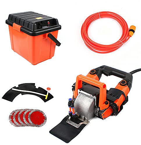 Scanalatrice per muro elettrico di cacciatore di muro 5200 W 10500 RPM scanalatura di scanalatura di muro macchina concreta 0-45 mm profondità taglio concreto di mattoni senza polvere