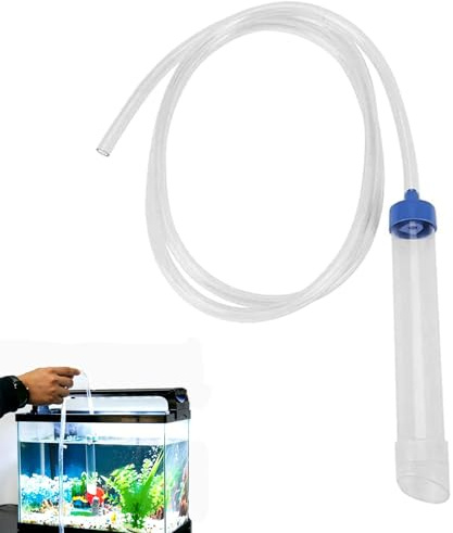 LZZEM Manual Aquarium Siphon Gravel Cleaner, Fish Tank Water Changer with Hose, Aquarium Vacuum Pump for Gravel Cleaning, Waste Removal and Water Changes