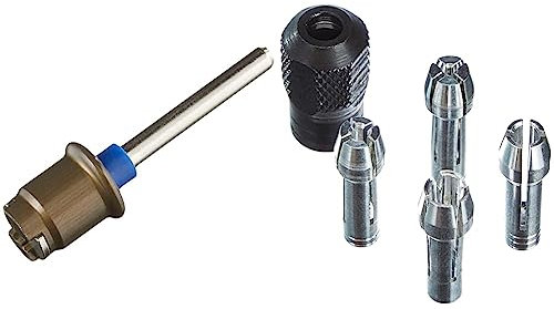Dremel S402 Mandrin SpeedClic - Adaptateur pour Fixer Les Accessoires Dremel EZ SpeedClic sans-Clé, 1 Unité & 4485 Kit d'Accessoires - 4 Pinces et Ecrou de Serrage pour Outil Multifonction Rotatif