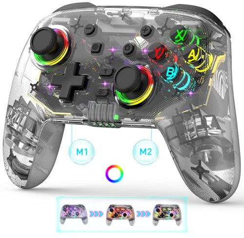Joso Game Controller for PC/iPad/iPhone/Android, Wireless Gamepad for Switch/PS4/PS3, Cloud Gaming Controller Support Streaming on PS/Xbox/PC Console with Back Button/Turbo/6-Axis Gyro/Dual Motors