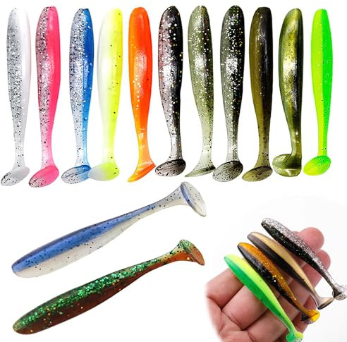 CYUaoao 130 Stück Gummifisch Set Gummiköder 7cm Angelköder Set Raubfischköder Set Weiche Kunstköder für Zander Hecht Barsch Forelle