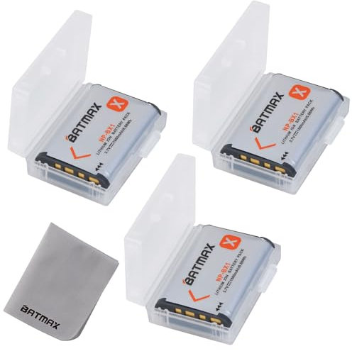 Batmax 3X NP-BX1 Akku kompatibel mit Sony DSC-RX100 DSC-RX100 II DSC-RX100M II DSC-RX100 III DSC-RX100 IV DSC-RX100 V DSC-RX100 VII DSC-HX50V DSC-HX300 HDR-AS10 HDR R-AS1