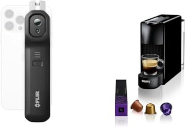 FLIR ONE EDGE PRO Wireless 160 × 120 IR camera with Ignite for iOS and Android & Nespresso Krups XN1108 Essenza Mini Kaffeekapselmaschine| 14 Kapseln | 19 bar | Energiesparmodus | 1260 W | 0