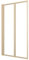 Marwell Double Gold Folding Bath Screen 120 x 70 cm - Shower Screen for Bathtub with 4 mm Tempered Safety Glass - Two Swivelling Folding Walls - High-Quality Aluminium Frame