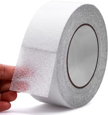 Piuluvor® Nastro Antiscivolo 10 m × 5 cm Strisce Antiscivolo per Scale Esterne Interne Nastro Adesivo Antiscivolo Nastro di Sicurezza Nastro Trasparente Antiscivolo Impermeabile