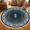 Terafeels Vintage Teppich Wohnzimmer Teppich Antirutschunterlage Waschbar Boho Teppich Runder Teppich mit Quasten für Schlafzimmer,Flur,Wohnzimmer,Couchtisch,Fußmatten 90 × 90cm,5090