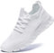 Damyuan Damen Schuhe Sportschuhe Sneaker Turnschuhe Laufschuhe Tennisschuhe lechit Fitnessschuhe Slip on Weiss Walkingschuhe Weiß 42
