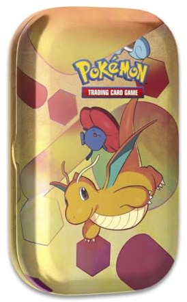 Pokémon TCG: Scarlet & Violett—151 Mini Tin — Dragonite och Vileplume (2 Booster-pack, 1 mynt och 1 konstkort)