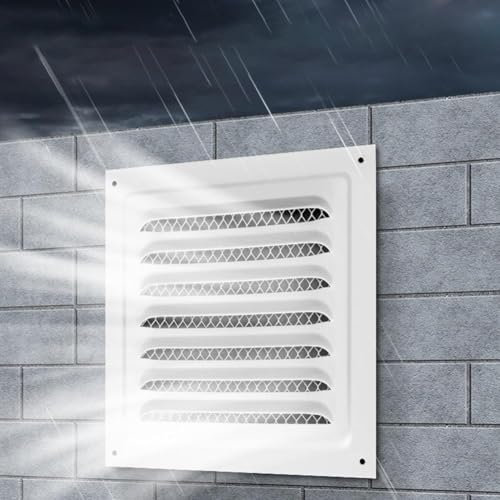 Grille d'aération carrée en métal avec grille d'aération en maille (400 x 400 mm)