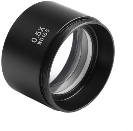 Enjoy A Wide Field Of View With WD165 Microscope Camera Lens Barlow Glass Lens (0.5X)