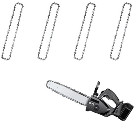 4 pezzi catenepermotosega,catena della sega,Catena Motosega,MiniCatenaMotosega,Mini Catena Motosega 8 Pollici,Catene per Sega da Mini Motosega,Adatto per il taglio di legna,alberi da giardino,ecc